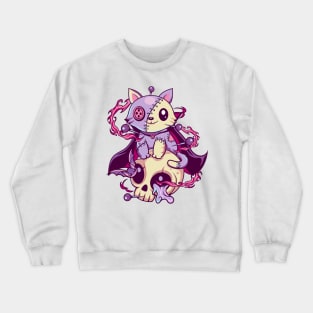 Skull Cat Kawaii Gothic Crewneck Sweatshirt